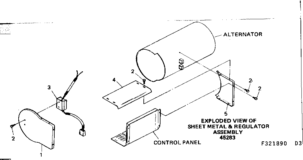 Sheet Metal & Regulator Asm Diagram and Parts List for 580321890  Craftsman Engine