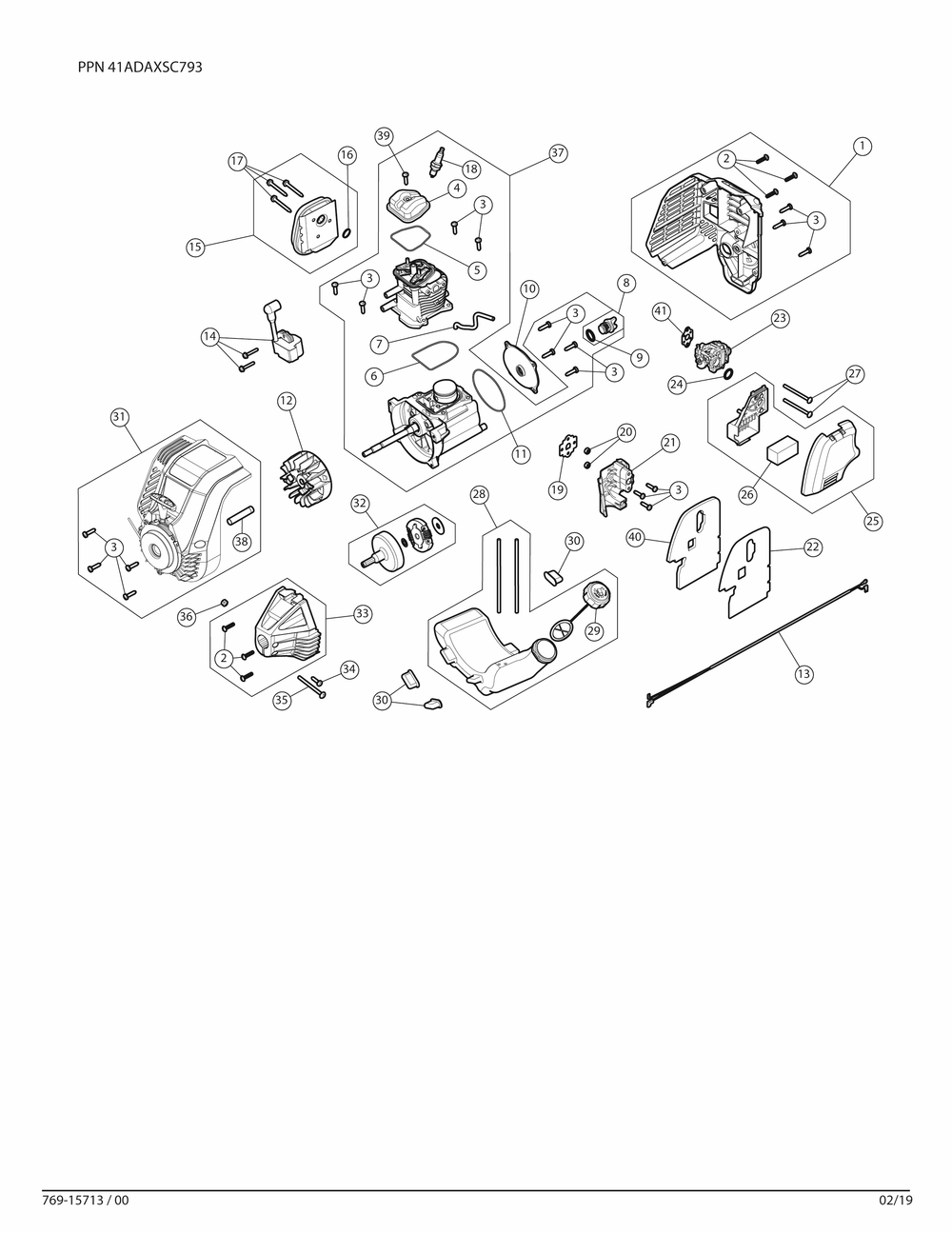 Diagram Diagram and Parts List for CMXGTAMDAXSC Type 0 Craftsman Trimmer