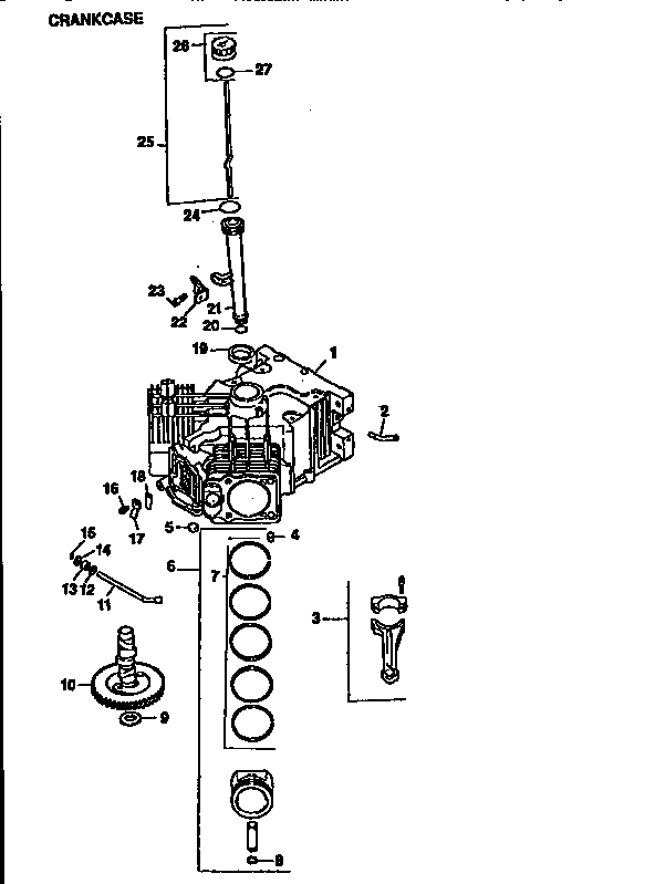 Engine Cv22s-67529 (71, 501) Diagram and Parts List for 501CV22S-67529  Craftsman Engine