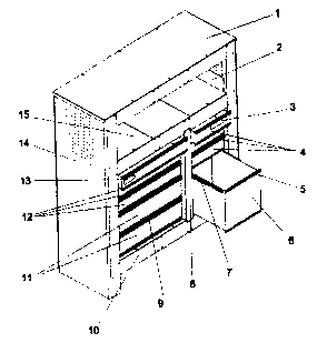 Cabinet Parts Diagram and Parts List for 706618901  Craftsman Tool Stand & Cart