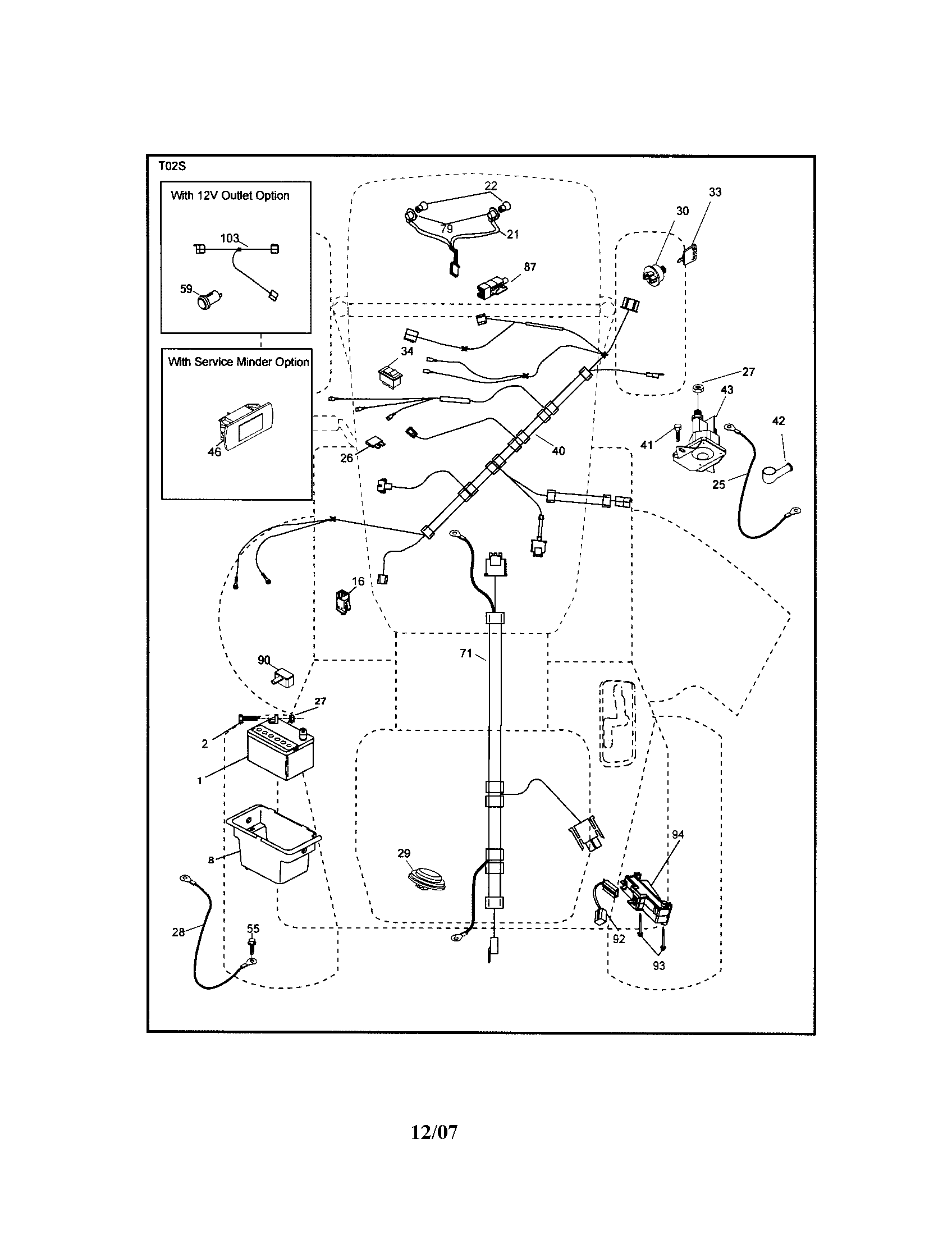 Electrical Diagram and Parts List for 917286130  Craftsman Lawn Tractor