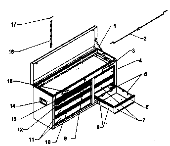 Chest Assy Diagram and Parts List for 706619620  Craftsman Tool Stand & Cart