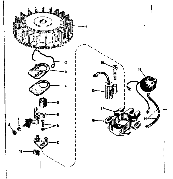 Magneto (phelon F-3220-h2) Diagram and Parts List for 143104040  Craftsman Engine