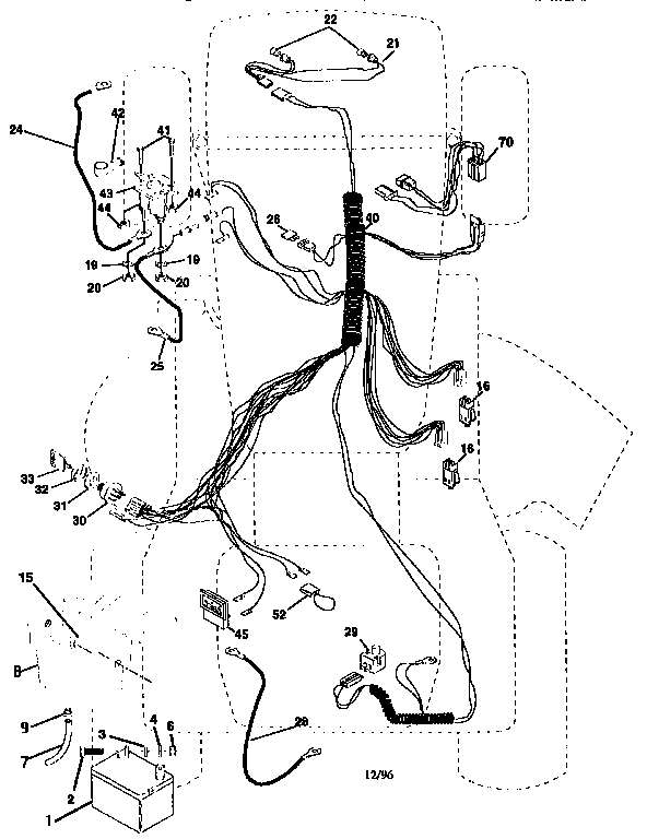 Electrical Diagram and Parts List for 917258480  Craftsman Lawn Tractor