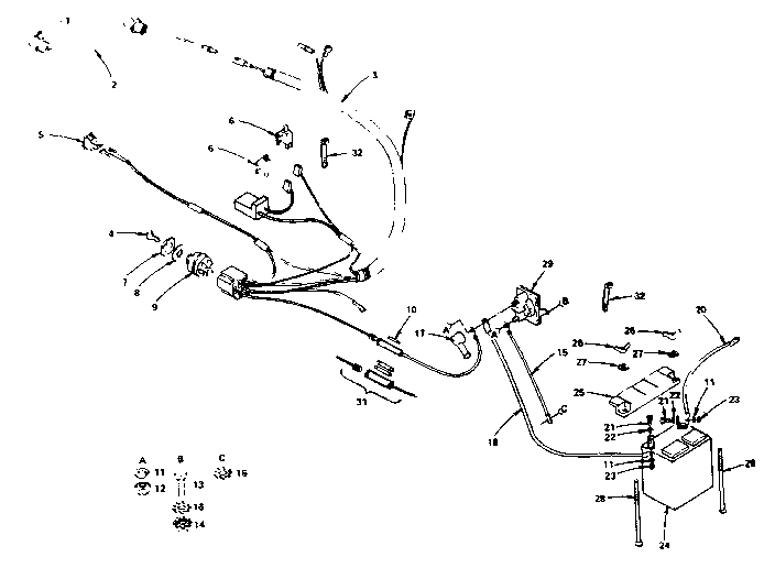 Electrical Diagram and Parts List for 917255733  Craftsman Lawn Tractor