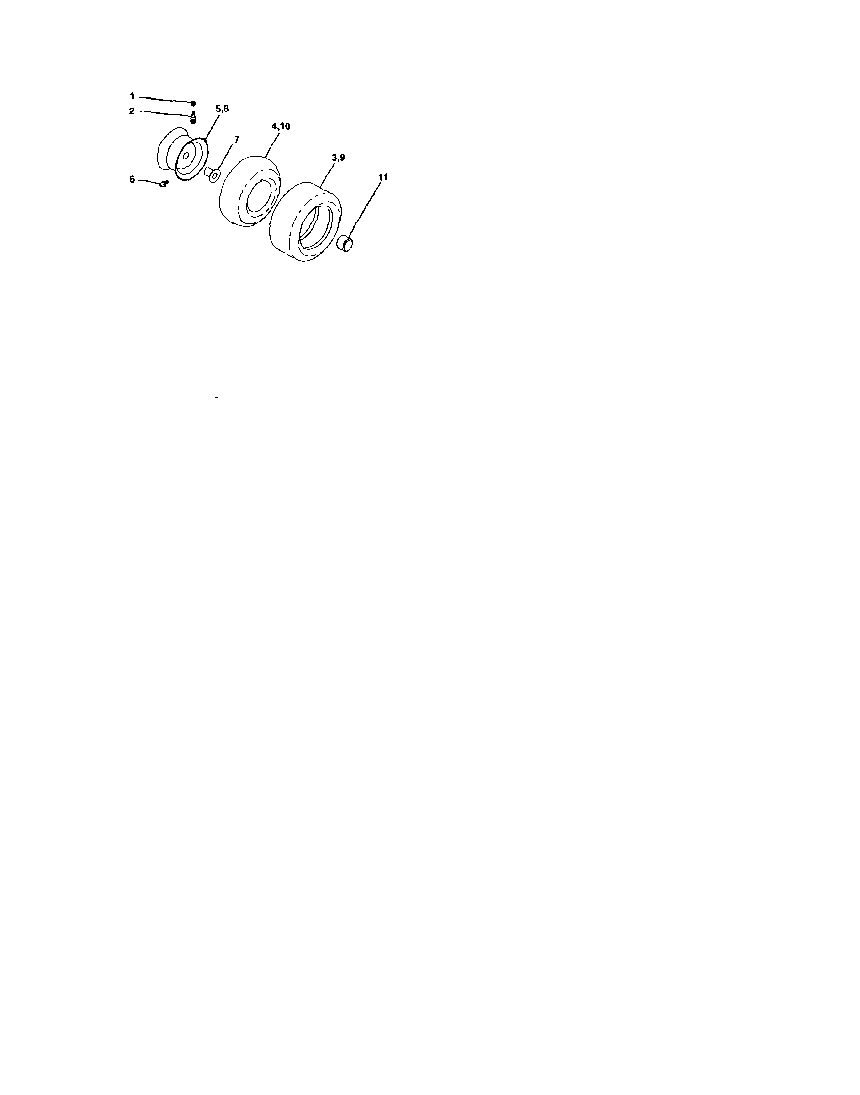 Wheels And Tires Diagram and Parts List for 917273823  Craftsman Lawn Tractor