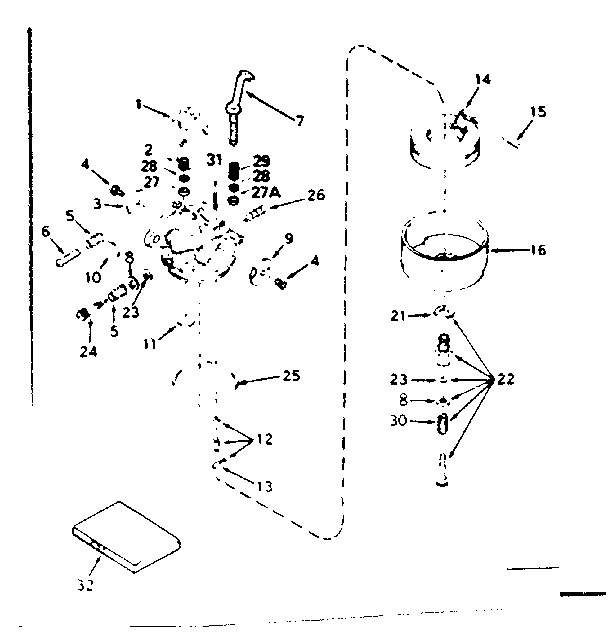 Carburetor 632272 Diagram and Parts List for 143786082  Craftsman Engine