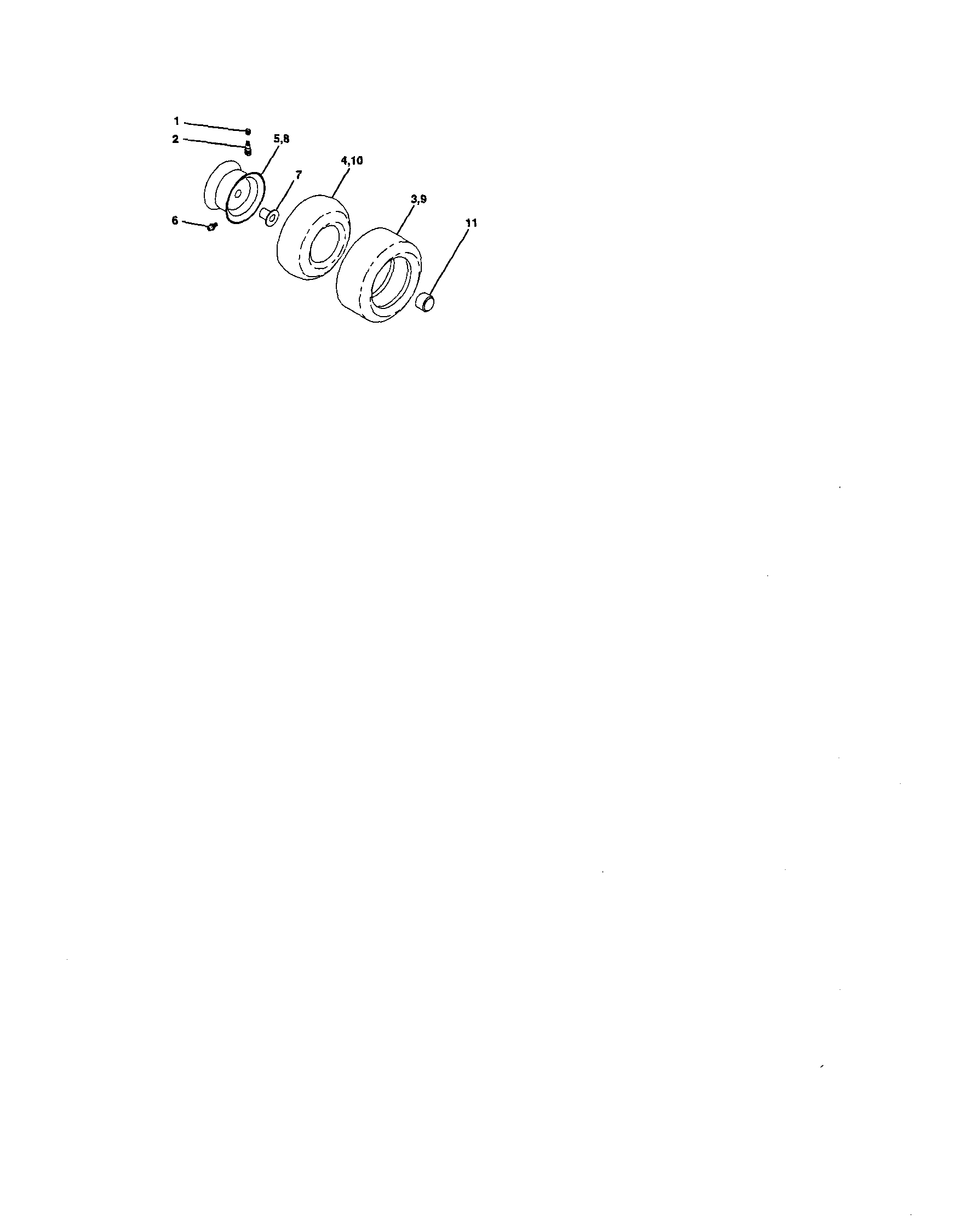 Wheels And Tires Diagram and Parts List for 917275670  Craftsman Lawn Tractor