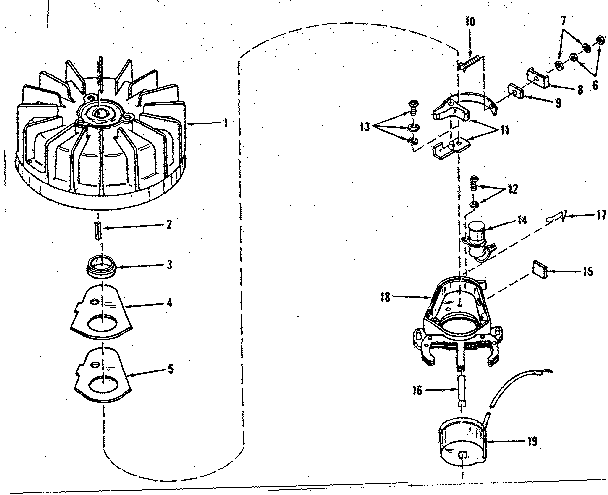 Magneto (wico Fw-2439) Diagram and Parts List for 14340502  Craftsman Engine