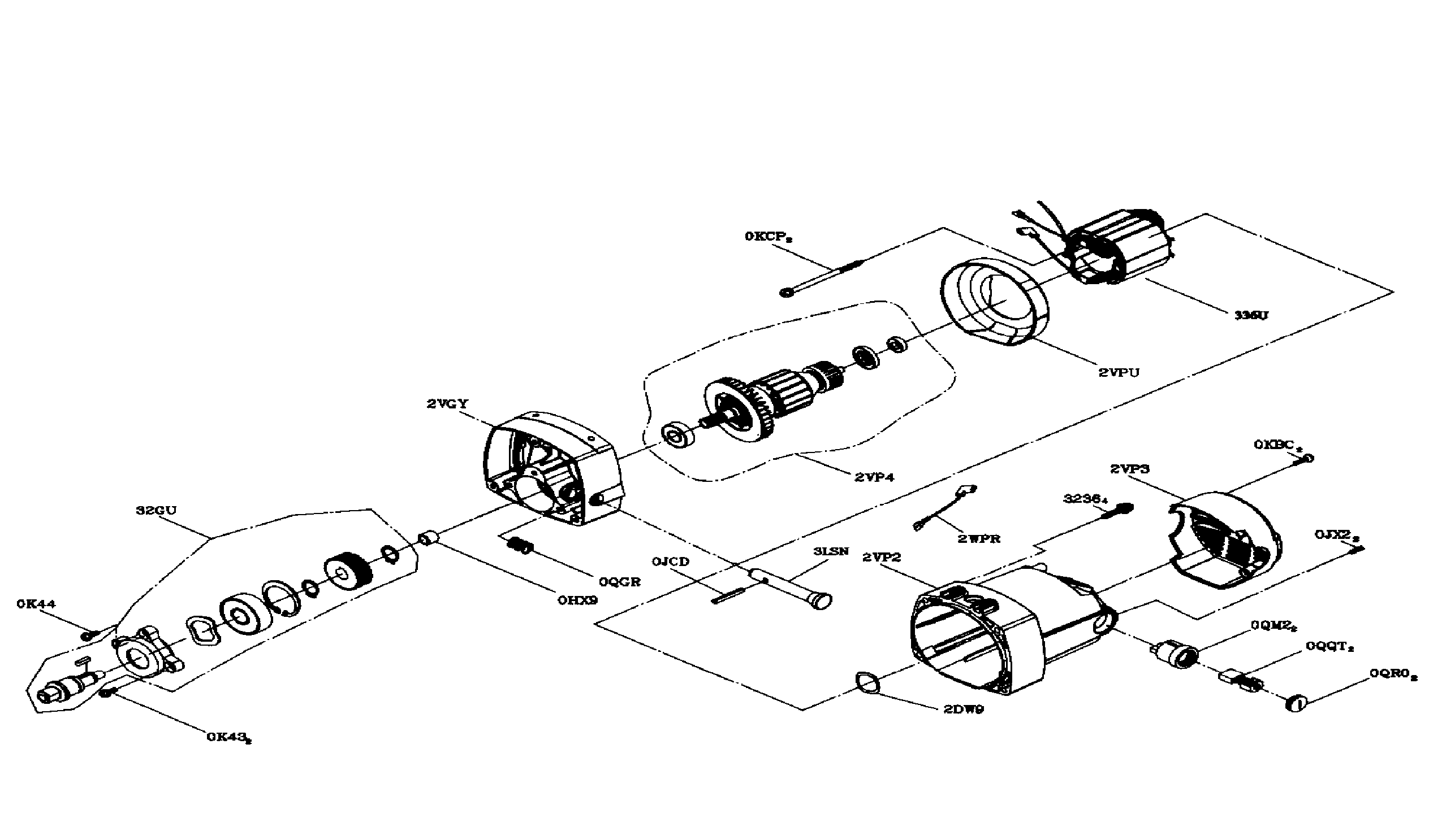 Motor Diagram and Parts List for 137212372  Craftsman Miter Saw