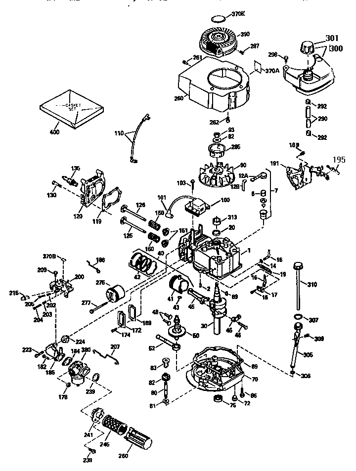 Engine 143.964004 (71/143) Diagram and Parts List for 143964004  Craftsman Engine