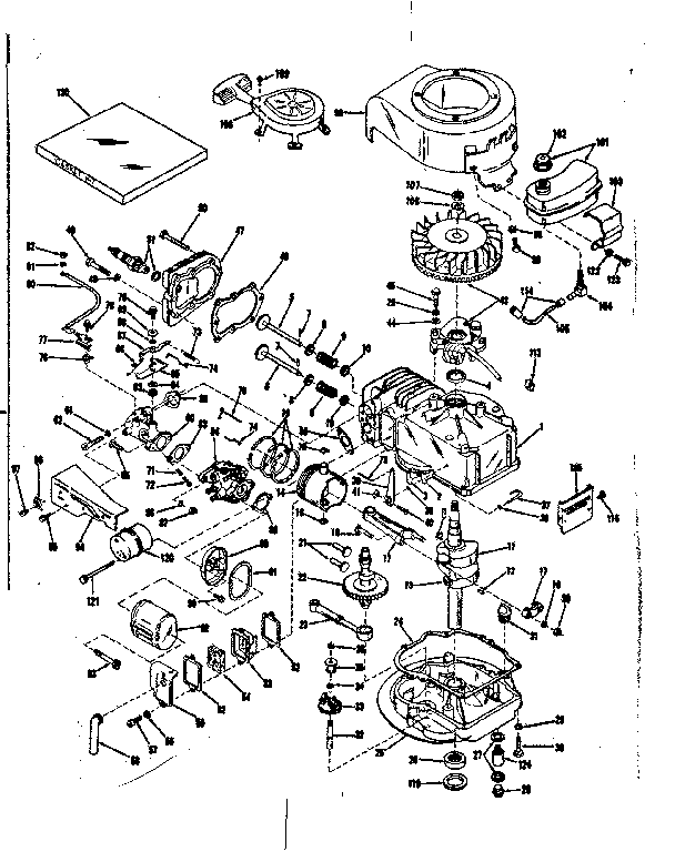 Basic Engine Diagram and Parts List for 14315301  Craftsman Engine