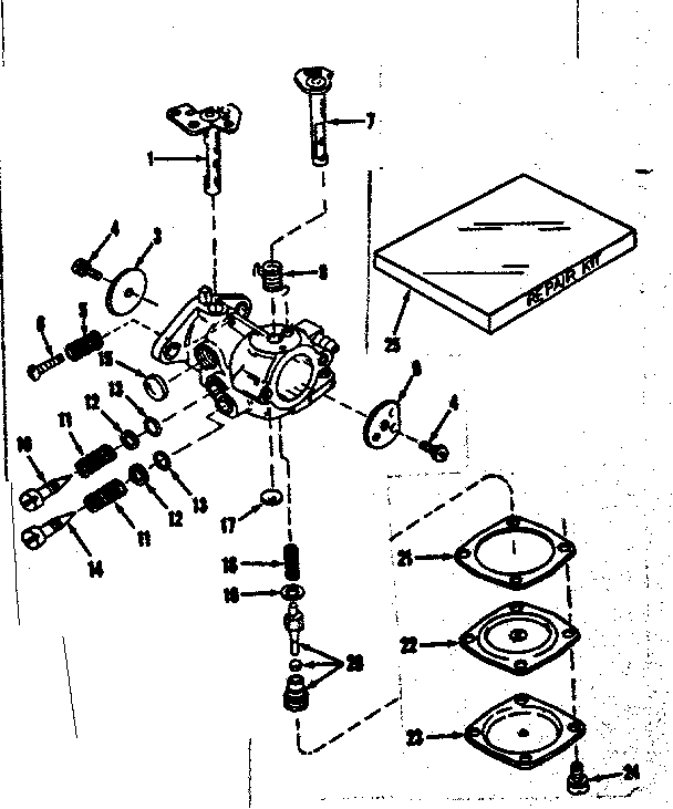 Carburetor No. 30119 (power Products) Diagram and Parts List for 143103051  Craftsman Engine