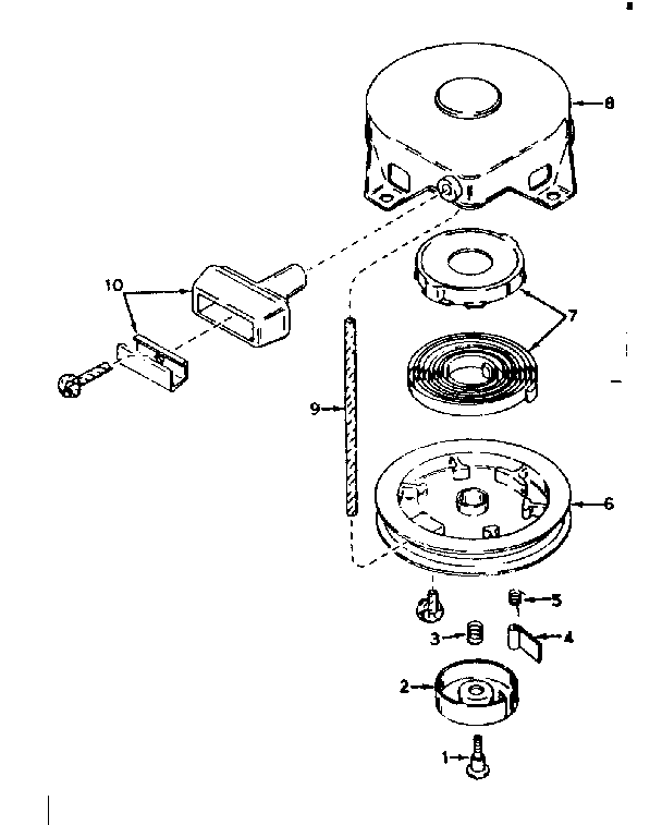 Rewind Starter No. 590420 Diagram and Parts List for 143574092  Craftsman Engine