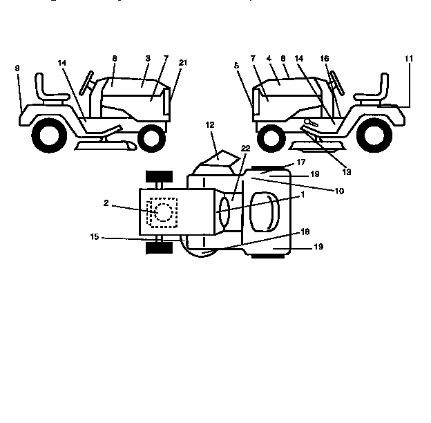 Decals Diagram and Parts List for 917256390  Craftsman Lawn Tractor