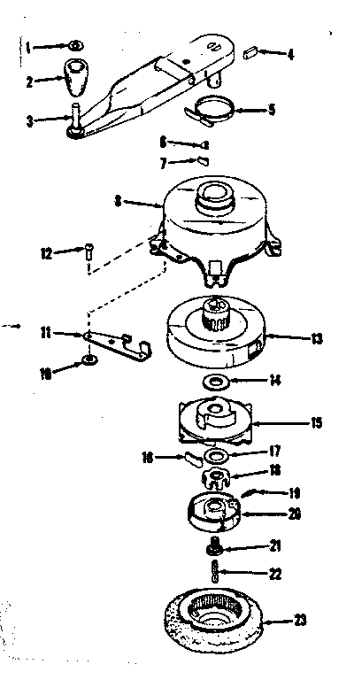 Ratchet Self Starter Diagram and Parts List for 143101030  Craftsman Engine