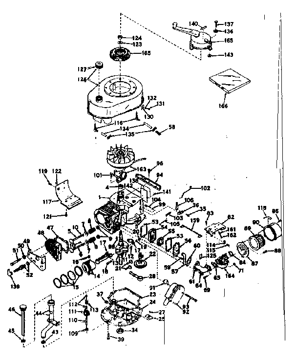 Basic Engine Diagram and Parts List for 143175072  Craftsman Engine