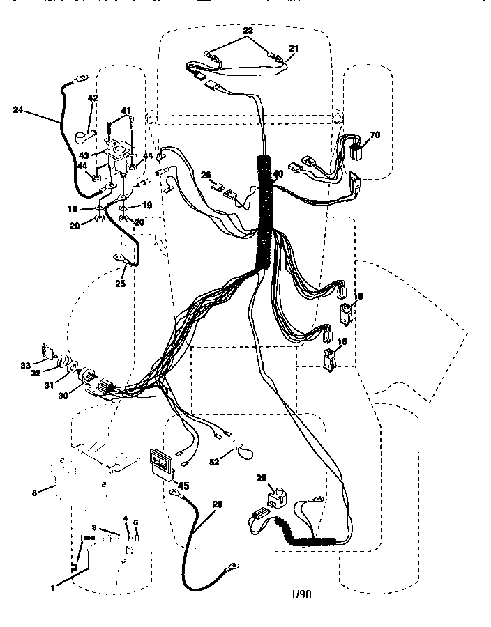 Electrical Diagram and Parts List for 917270640  Craftsman Lawn Tractor