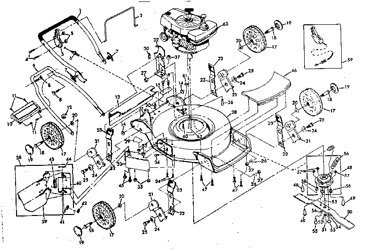 Repair Parts Diagram and Parts List for 131921600  Craftsman Lawn Mower