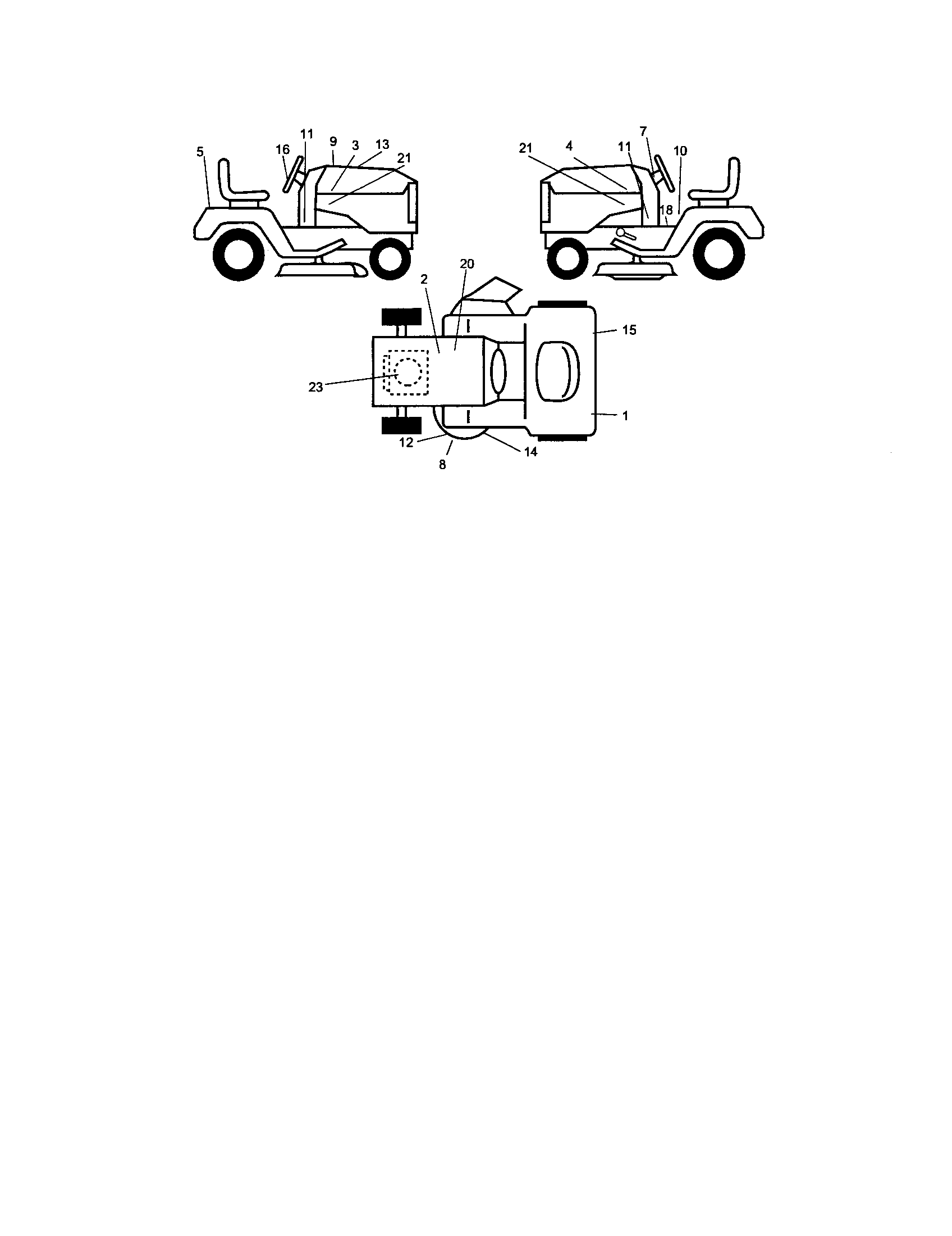 Decals Diagram and Parts List for 917275680  Craftsman Lawn Tractor