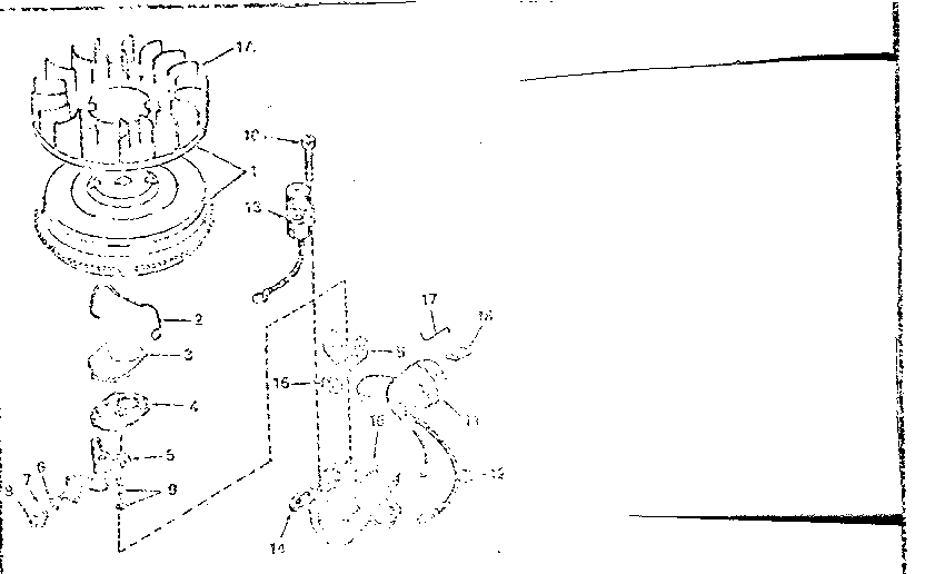 Magneto Number 610848 Diagram and Parts List for 143286112  Craftsman Engine