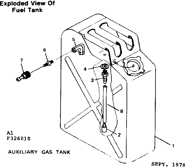 Exploded View Of Fuel Tank Diagram and Parts List for 580326010  Craftsman Engine
