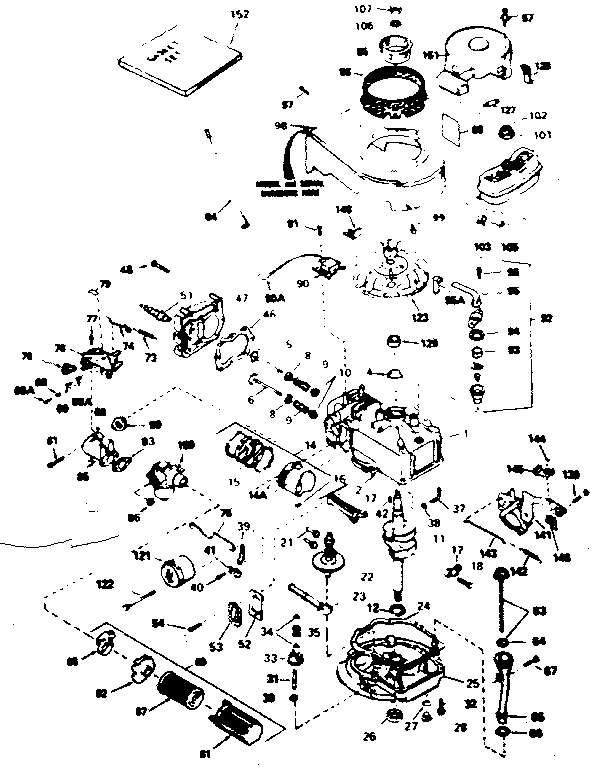 Engine Diagram and Parts List for 143364132  Craftsman Engine
