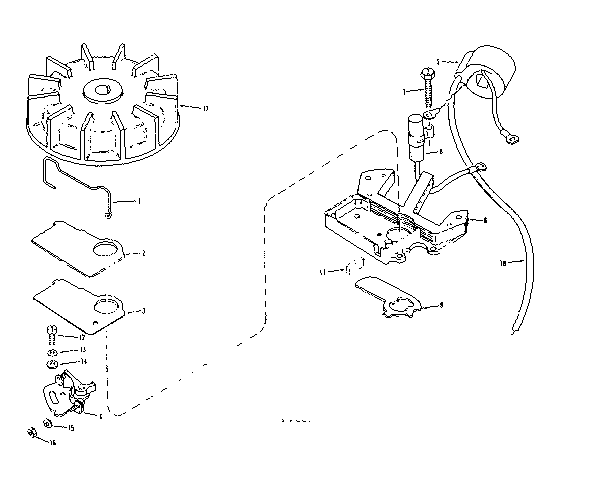 Magneto Diagram and Parts List for 91761401  Craftsman Chainsaw