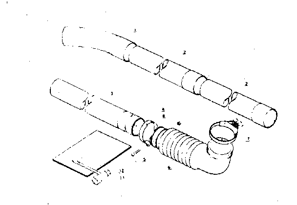 Blowing Pipe And Tool Diagram and Parts List for PB-202  Craftsman Leaf Blower / Vacuum