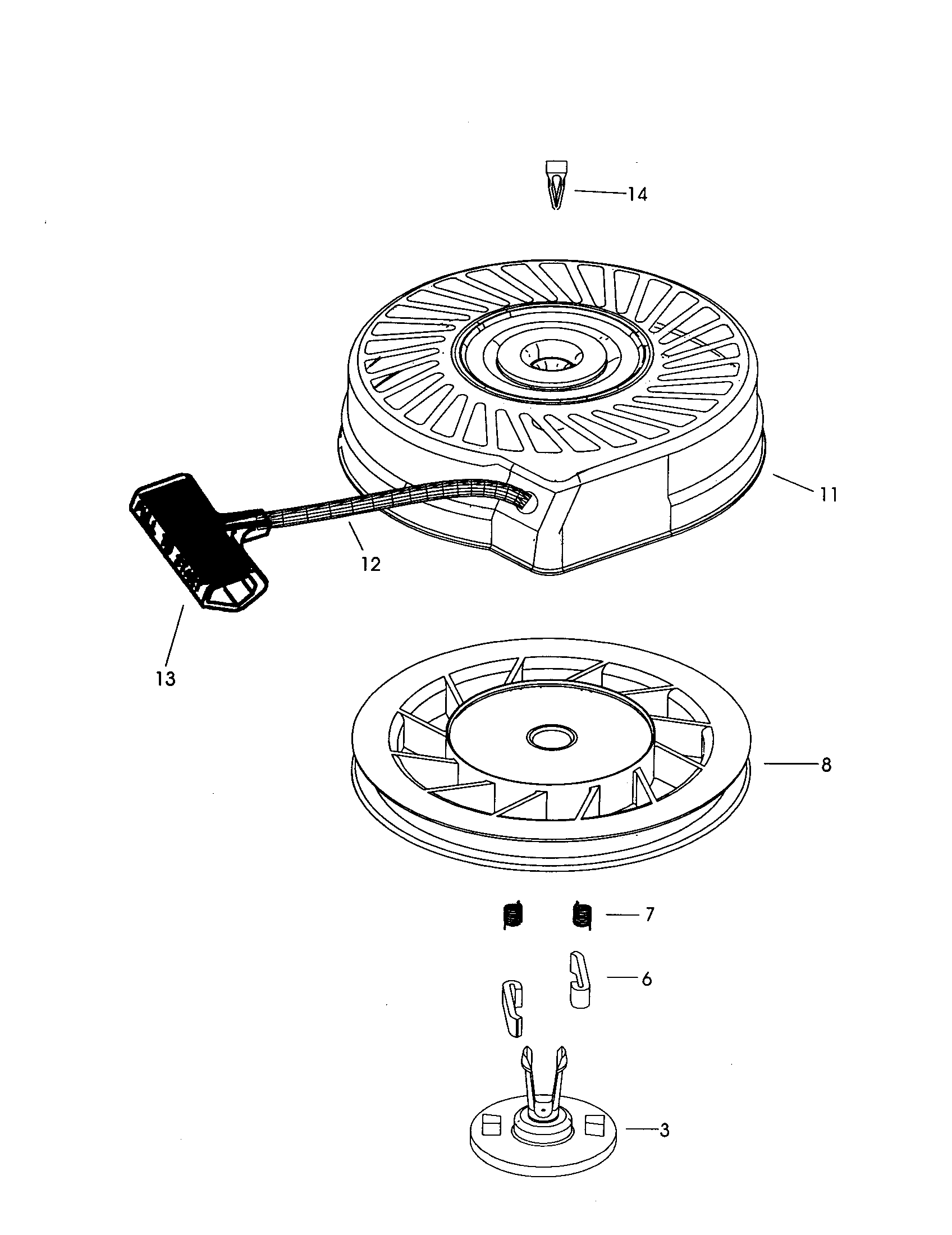 Starter  590737 Diagram and Parts List for 143993502  Craftsman Engine