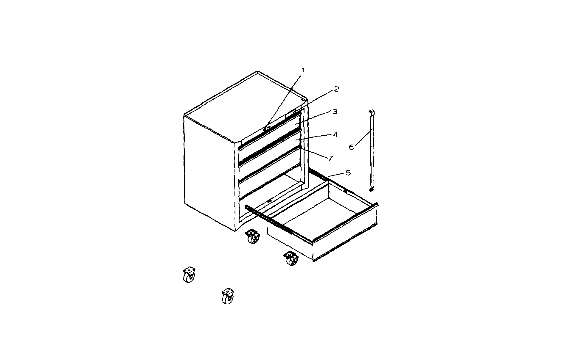 Tool Chest Diagram and Parts List for 706404420  Craftsman Tool Stand & Cart
