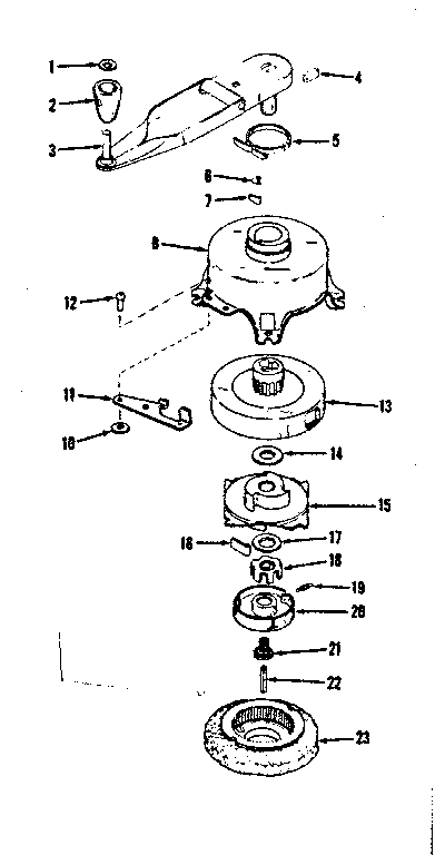 Ratchet Self Starter No. 30067 Diagram and Parts List for 143102152  Craftsman Engine
