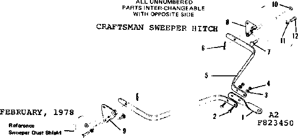 Replacement Parts Diagram and Parts List for 536823450  Craftsman Lawn Tractor