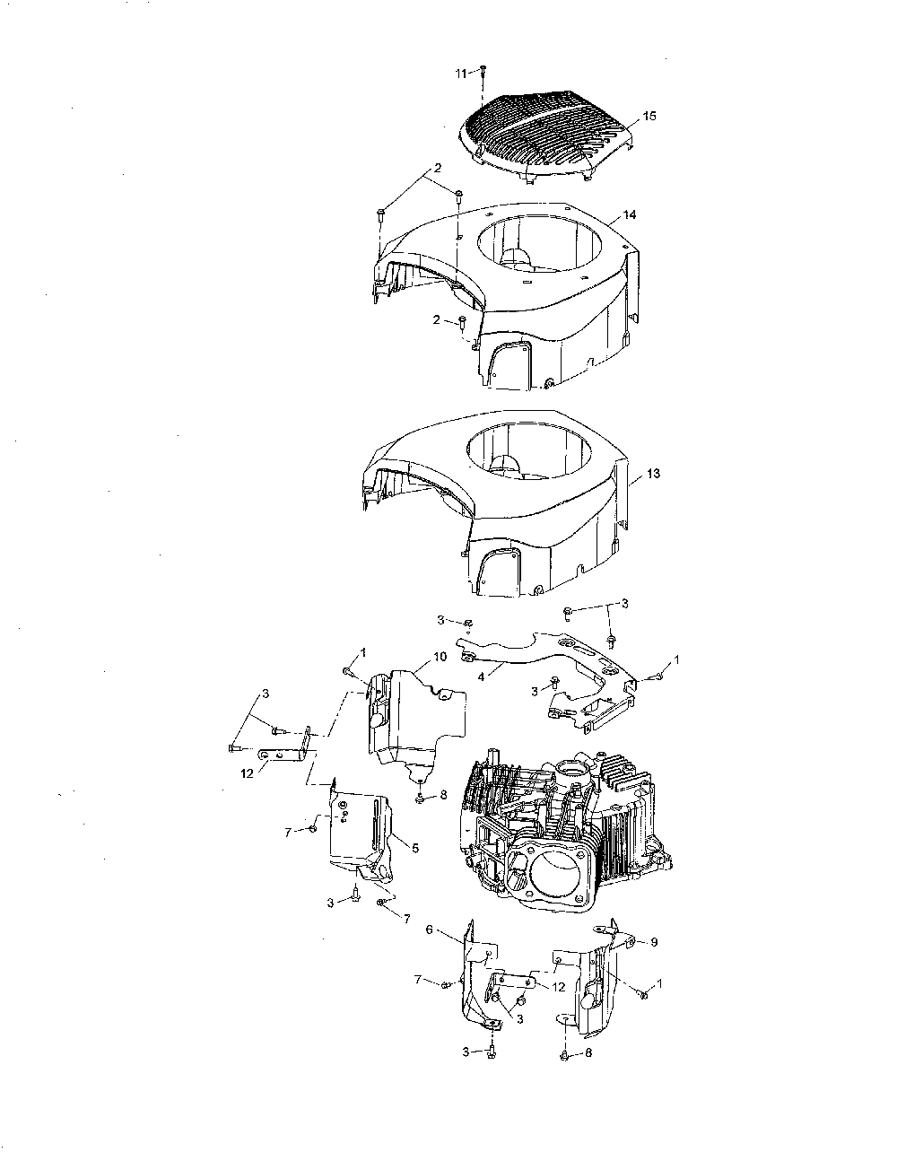Blower housing Diagram and Parts List for 96042022000  Craftsman Lawn Tractor