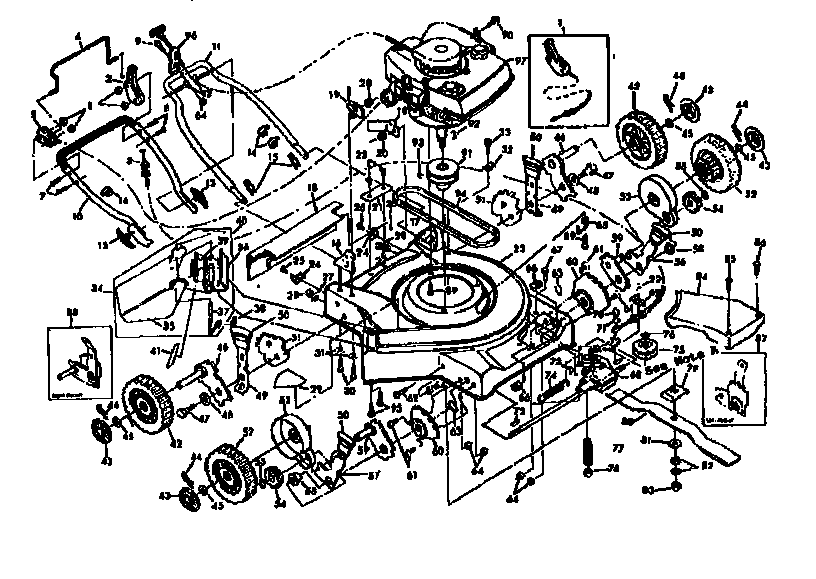 Mower Deck Diagram and Parts List for 131978231  Craftsman Lawn Mower