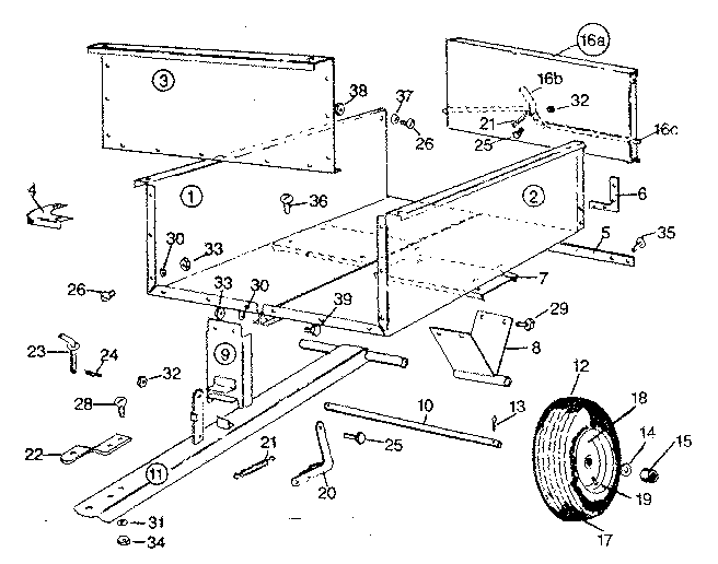 Replacement Parts Diagram and Parts List for 610243560  Craftsman Tool Stand & Cart