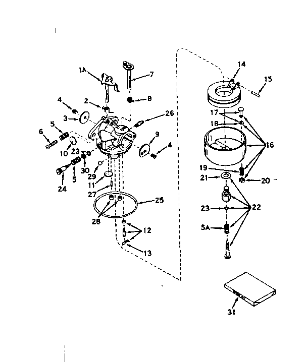 Carburetor No. 630994a Diagram and Parts List for 143566042  Craftsman Engine