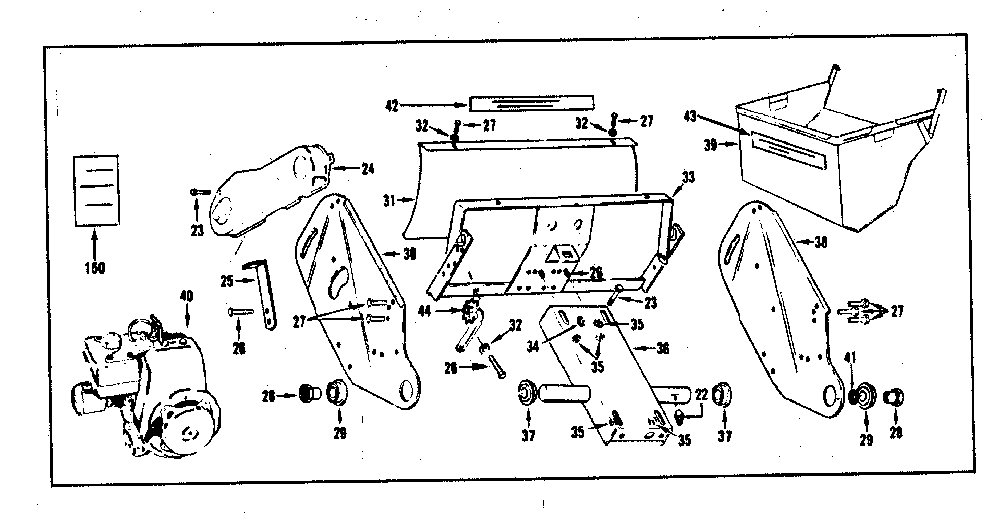 Frame Diagram and Parts List for 17491280  Craftsman Lawn Mower