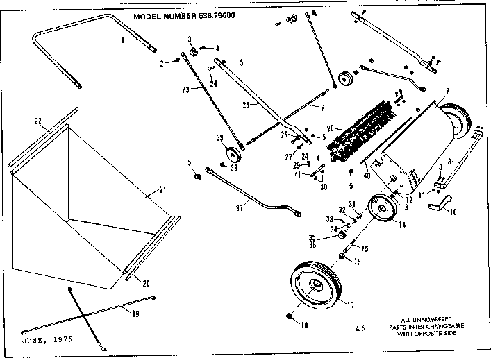 Replacement Parts Diagram and Parts List for 53679600  Craftsman Lawn Tractor
