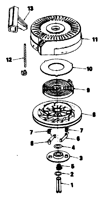Rewind Starter Diagram and Parts List for 143384072  Craftsman Engine