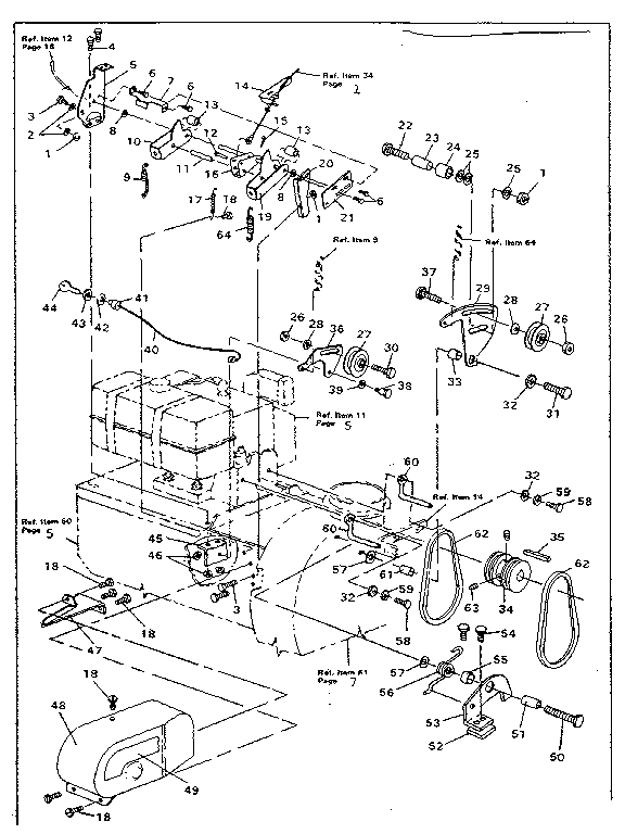 Drive Assembly Diagram and Parts List for 536884600  Craftsman Snow Blower