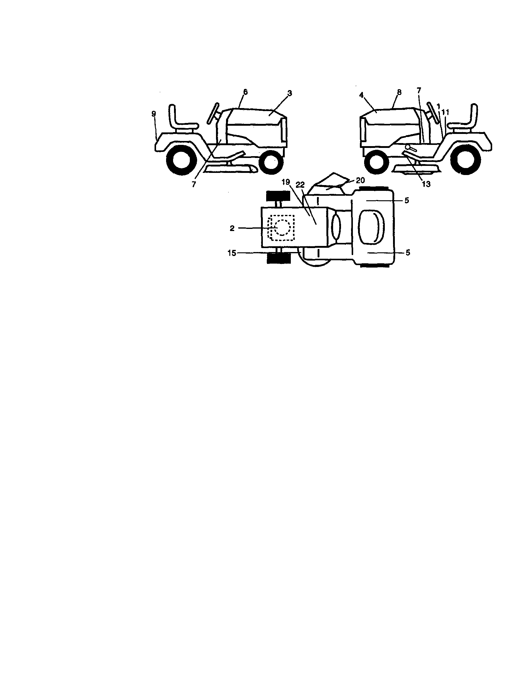 Decals Diagram and Parts List for 917270815  Craftsman Lawn Tractor