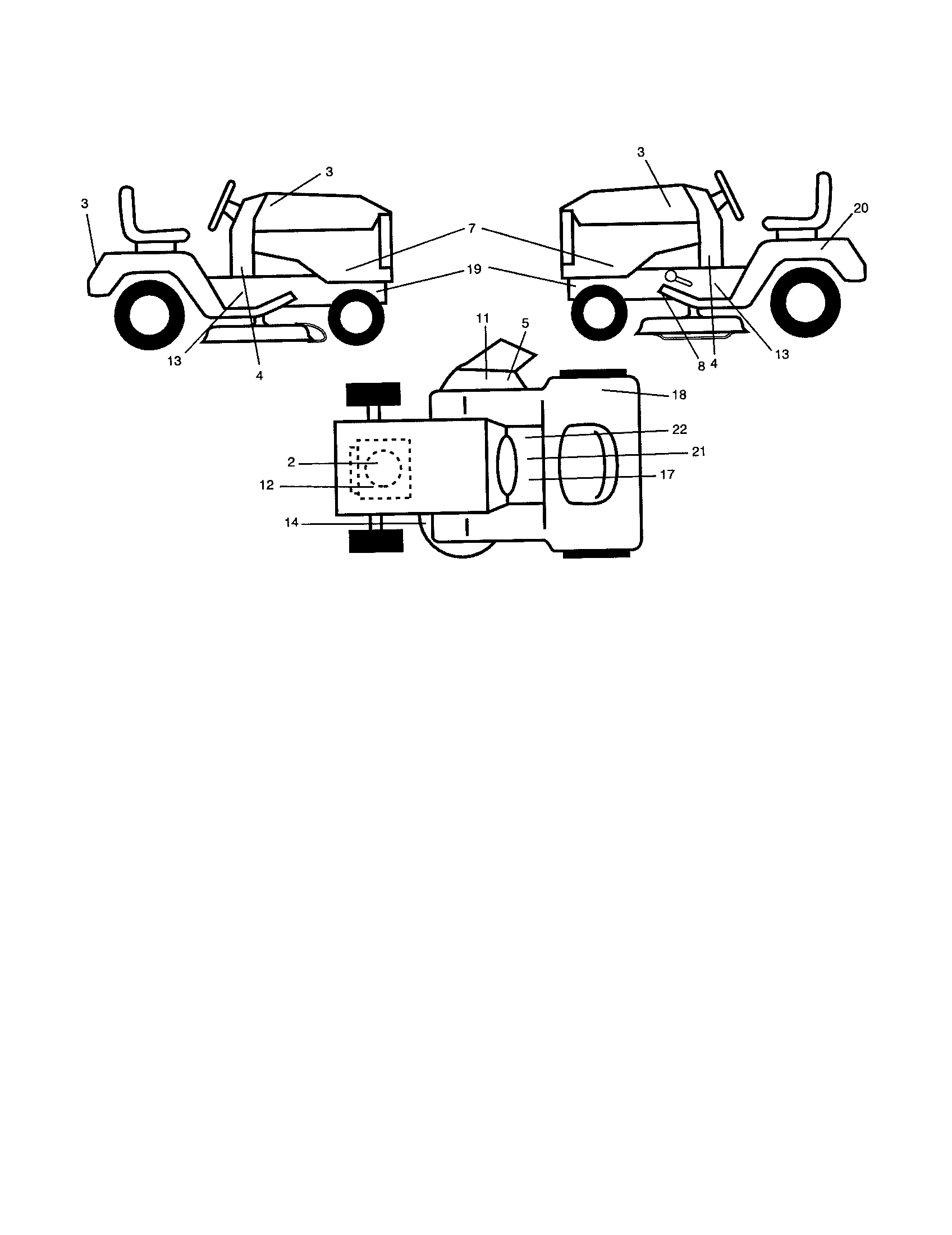 Decals Diagram and Parts List for 917254191  Craftsman Lawn Tractor