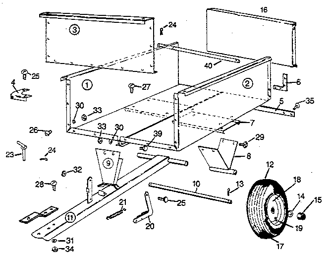 Replacement Parts Diagram and Parts List for 610243570  Craftsman Tool Stand & Cart