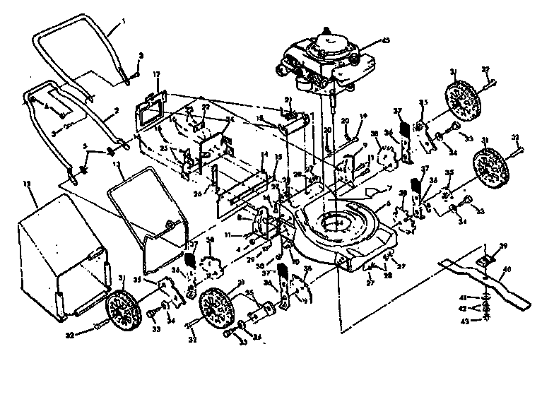 Replacement Parts Diagram and Parts List for 131907850  Craftsman Lawn Mower
