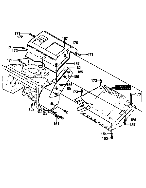 Belt Cover Diagram and Parts List for 88414  Craftsman Snow Blower