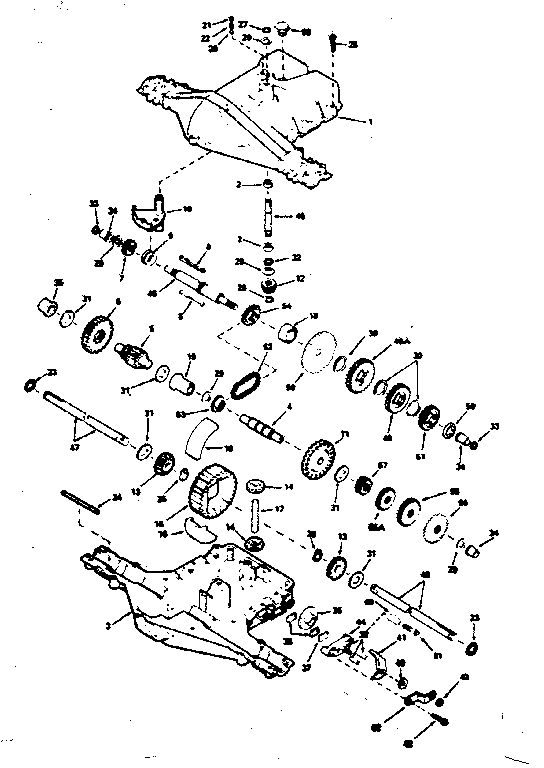 Transaxle Diagram and Parts List for 143900-015  Craftsman Lawn Tractor
