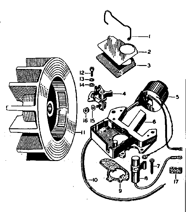 Magneto 610582 Diagram and Parts List for 91760024  Craftsman Chainsaw