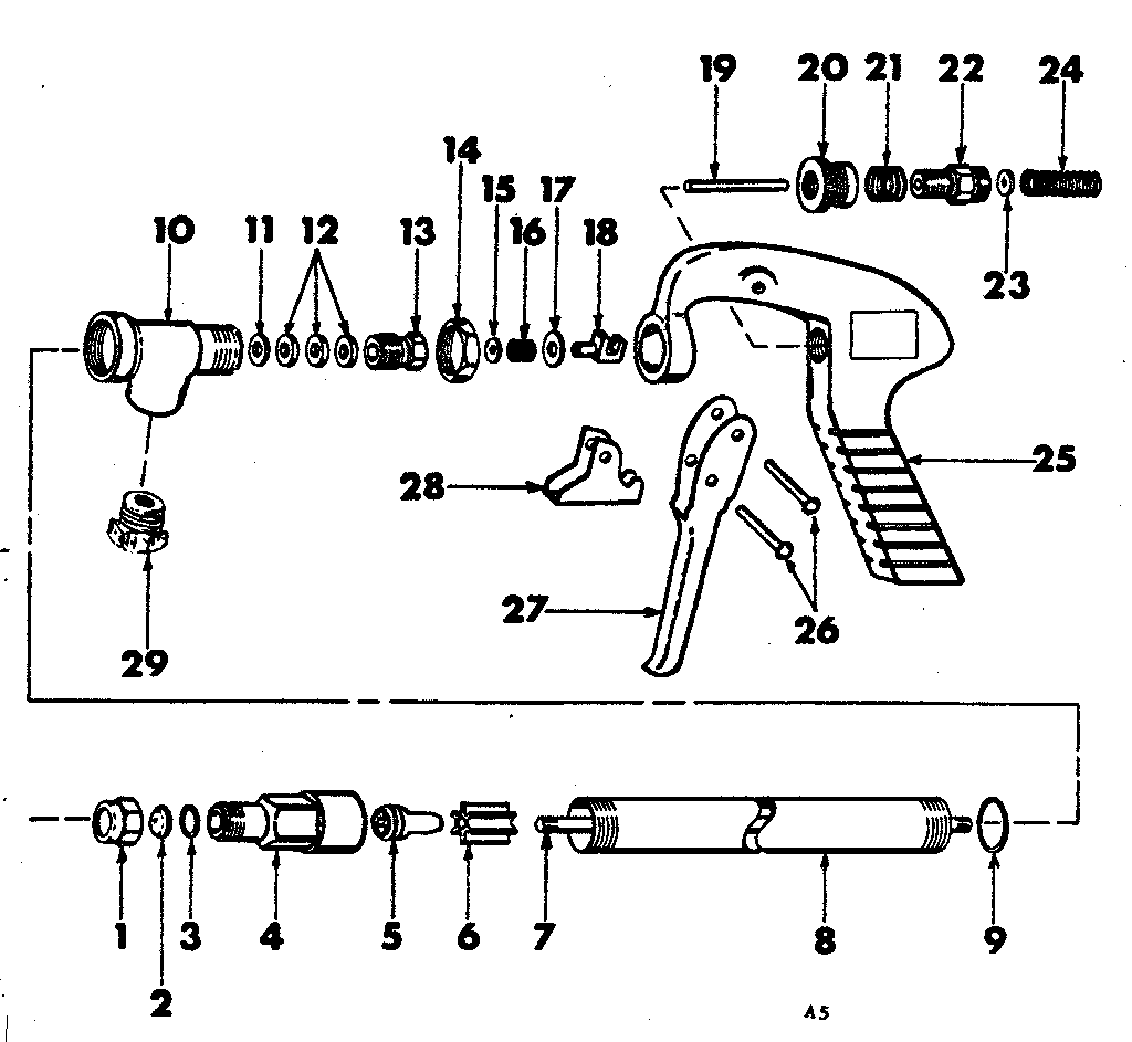 Replacement Parts Diagram and Parts List for 47143A-AL  Craftsman Pressure Washer