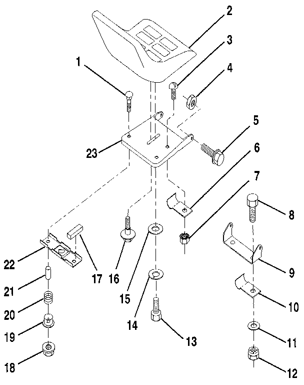 Seat Diagram and Parts List for 917256930  Craftsman Lawn Tractor